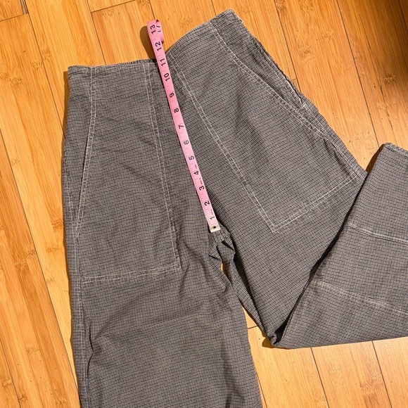 Oska Corduroy Barrel Leg Pants in Grey Check Size 0 - Picture 10 of 14